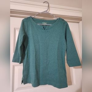 L.l. bean split neck top small